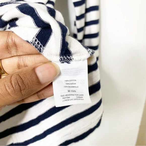 J.Crew Striped 3/4 Length Sleeve Tee Size Extra Small - Picture 3 of 5